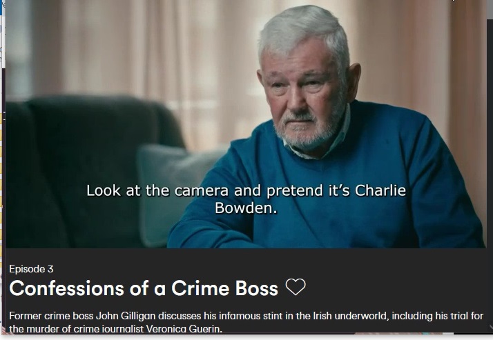 John Gilligan Crime Boss Looks At The Camera And Pretends Its Charlie Bowden